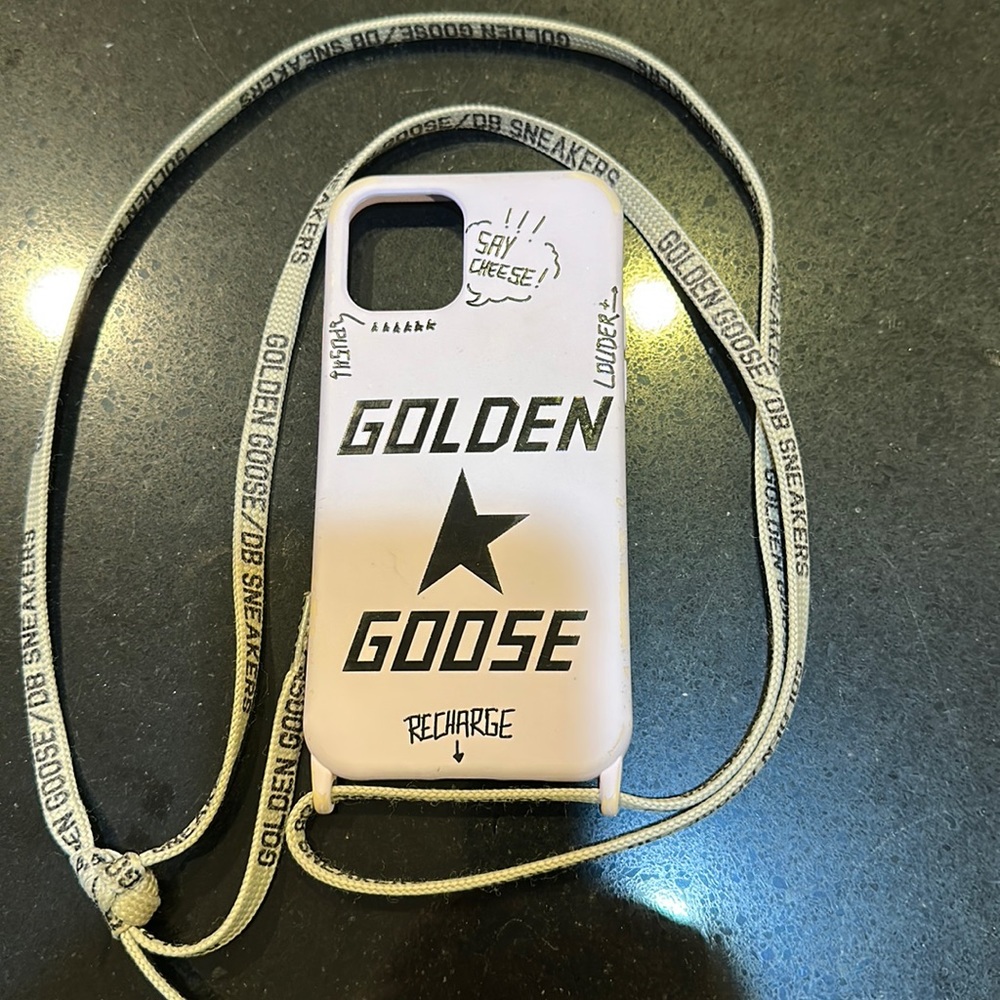 Golden Goose 12 pro iPhone case with strap